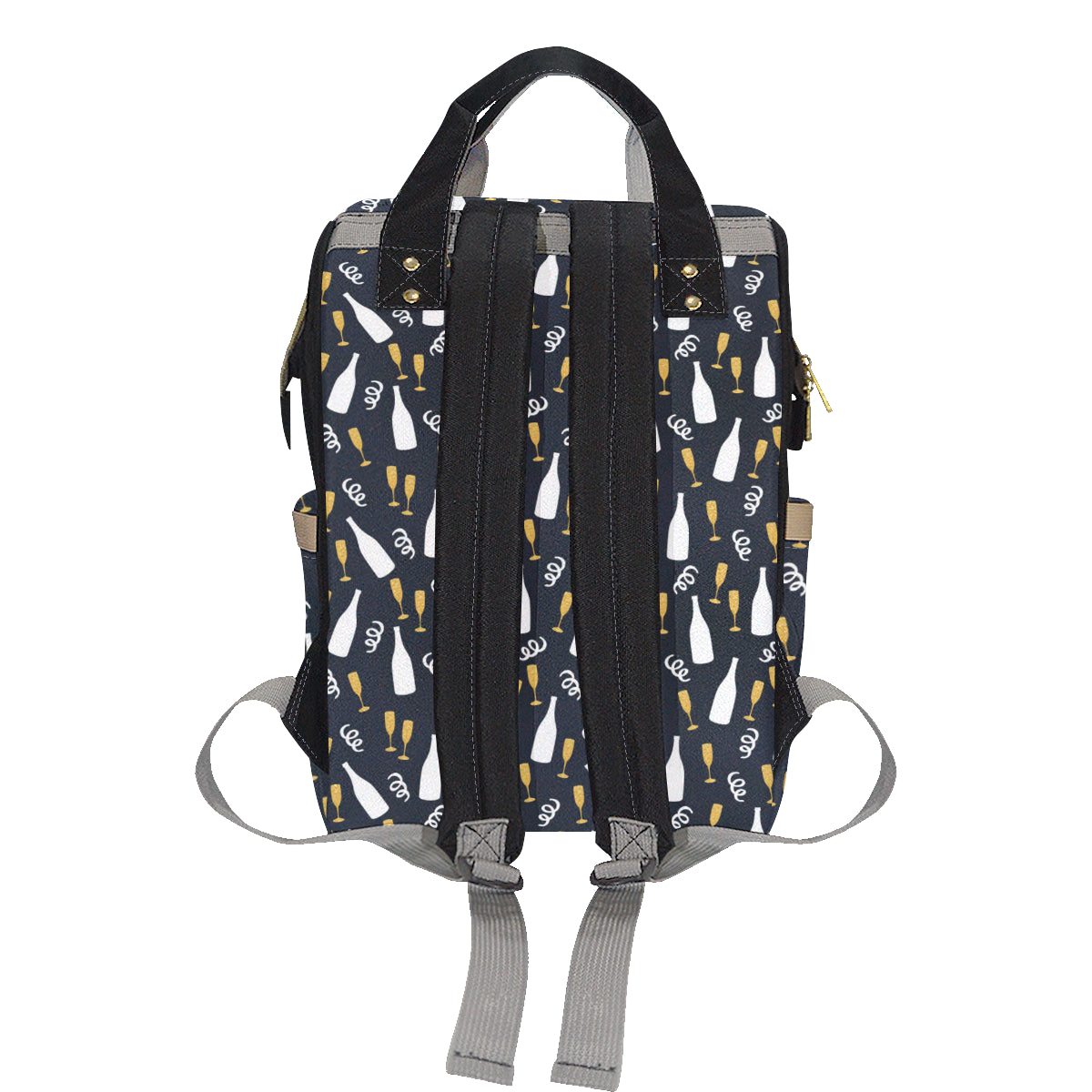 Champagne Pattern Print Design 01 Diaper Bag Backpack