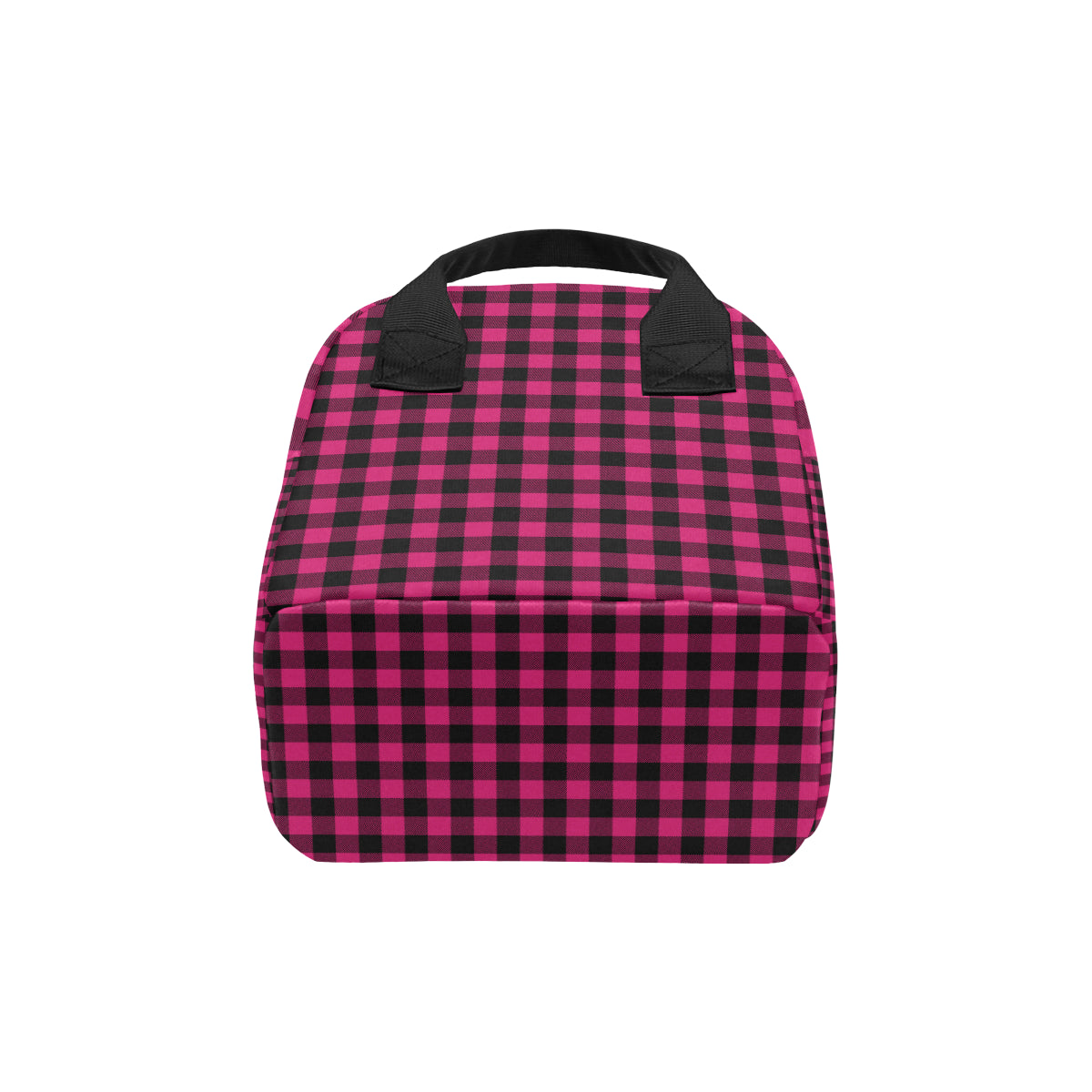 Pink Tartan Plaid Pattern Insulated Lunch Bag