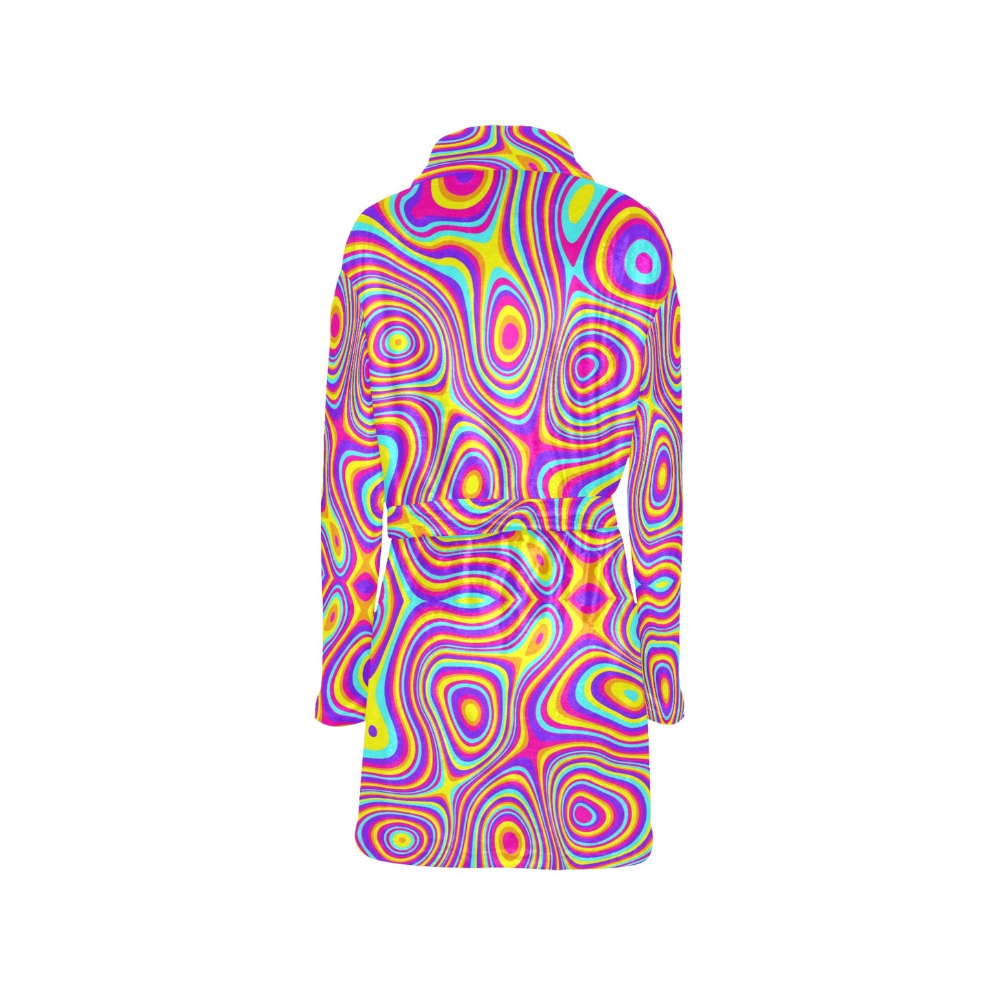 Liquid Pattern Print Design 06 Women's Fleece Robe