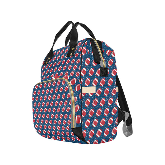 American Football Star Design Pattern Diaper Bag Backpack