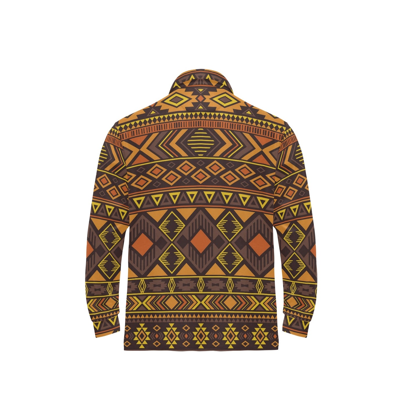 Navajo Pattern Print Design A06 Long Sleeve Polo Shirt For Men's