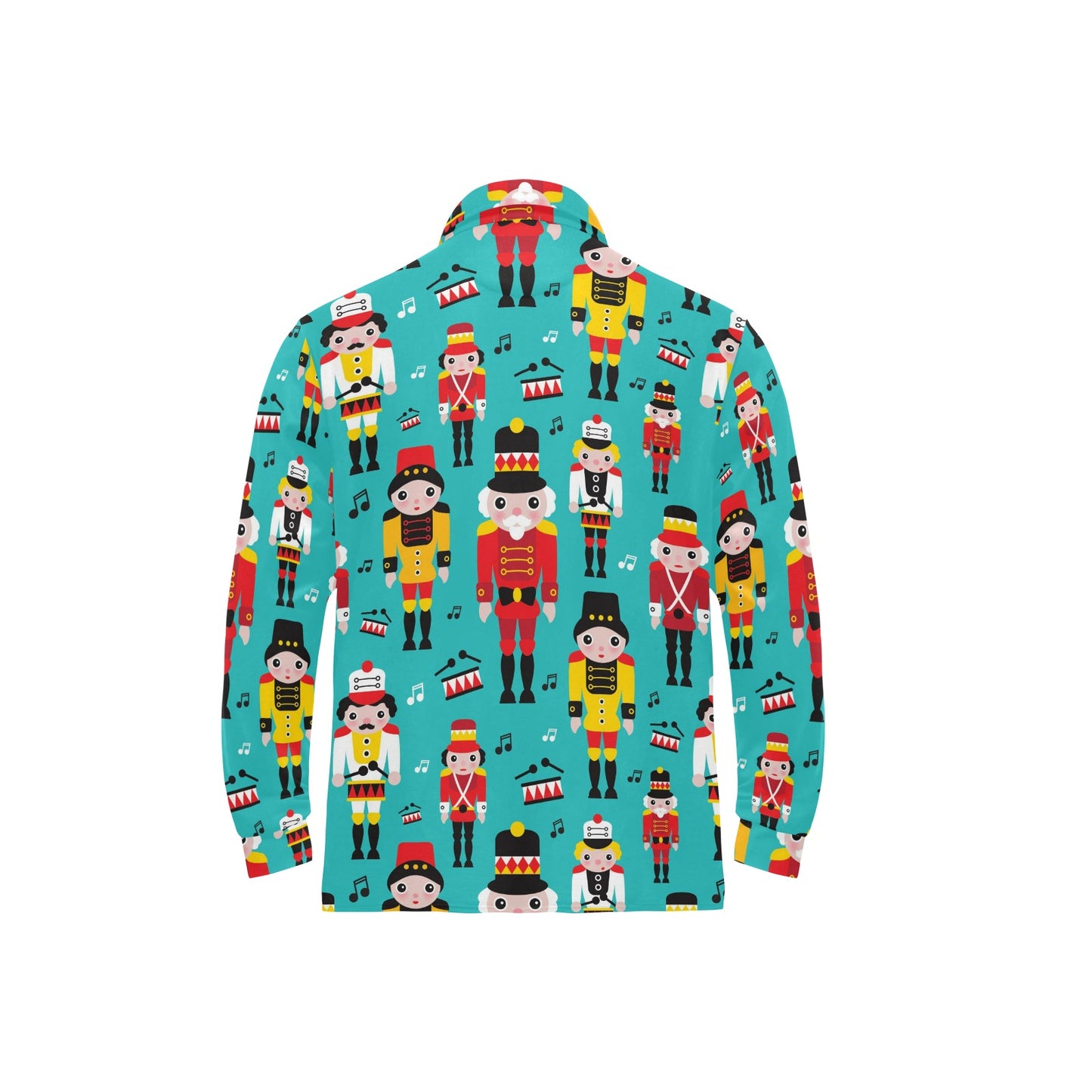 Nutcracker Pattern Print Design A03 Long Sleeve Polo Shirt For Men's
