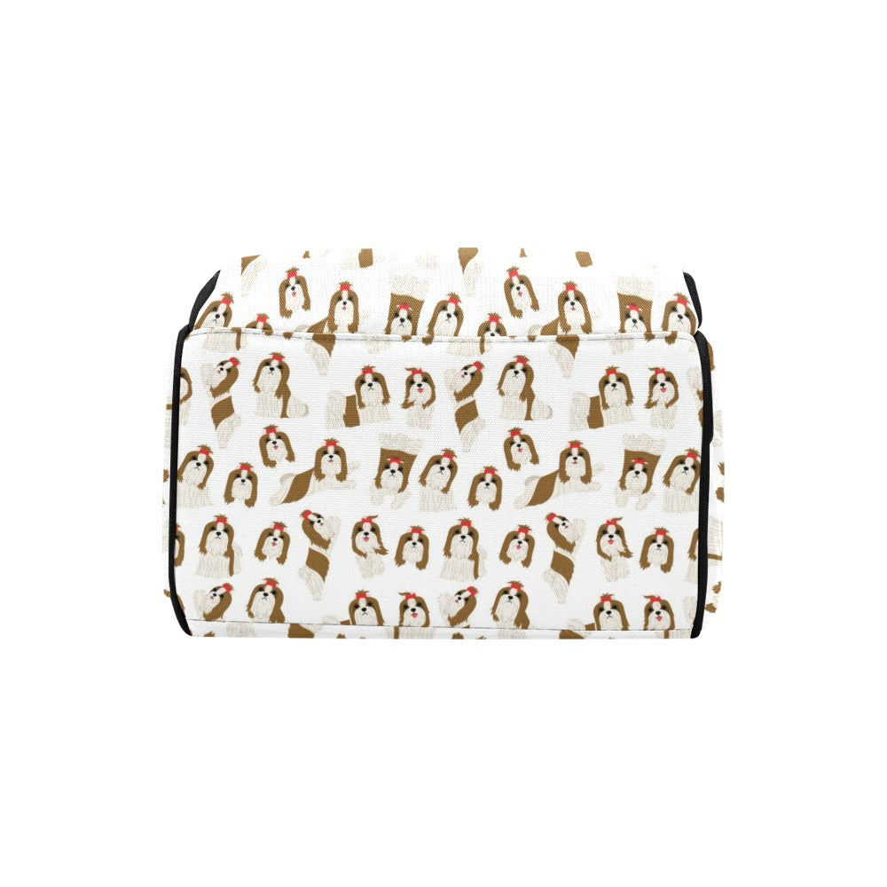 Shih Tzu Print Design LKS302 Diaper Bag Backpack