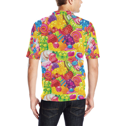 Candy Pattern Print Design CA01 Men Polo Shirt