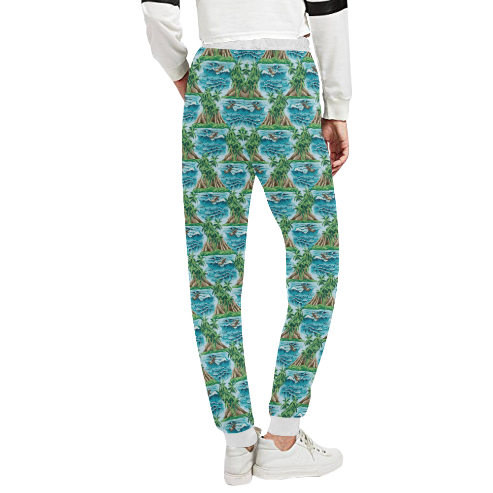 Palm Tree Hawaiian Themed Design Print Unisex Sweatpants