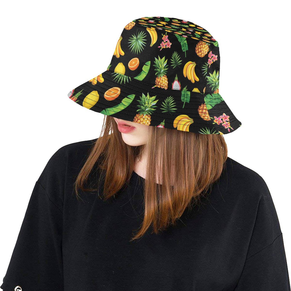 Tropical Fruits Pattern Print Design TF03 Unisex Bucket Hat