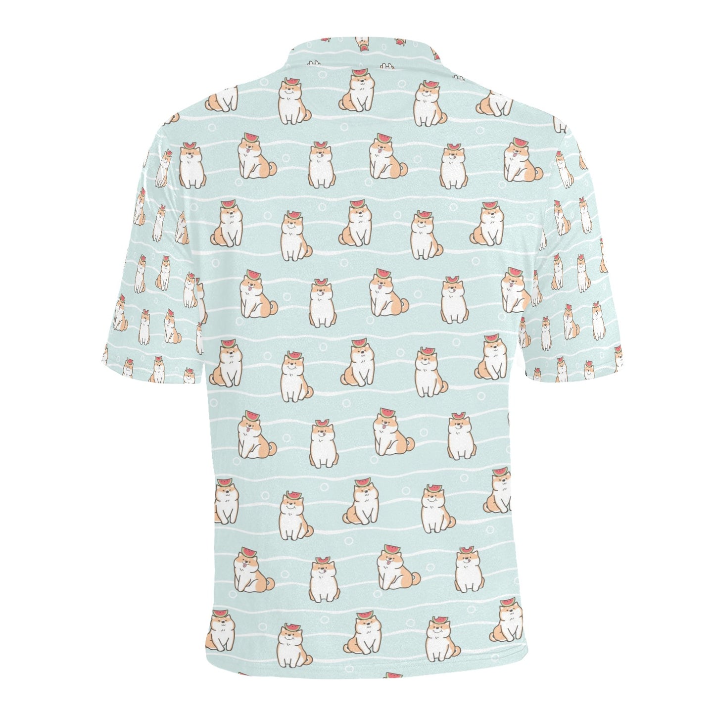 Shiba Inu Print Design LKS3011 Men Polo Shirt
