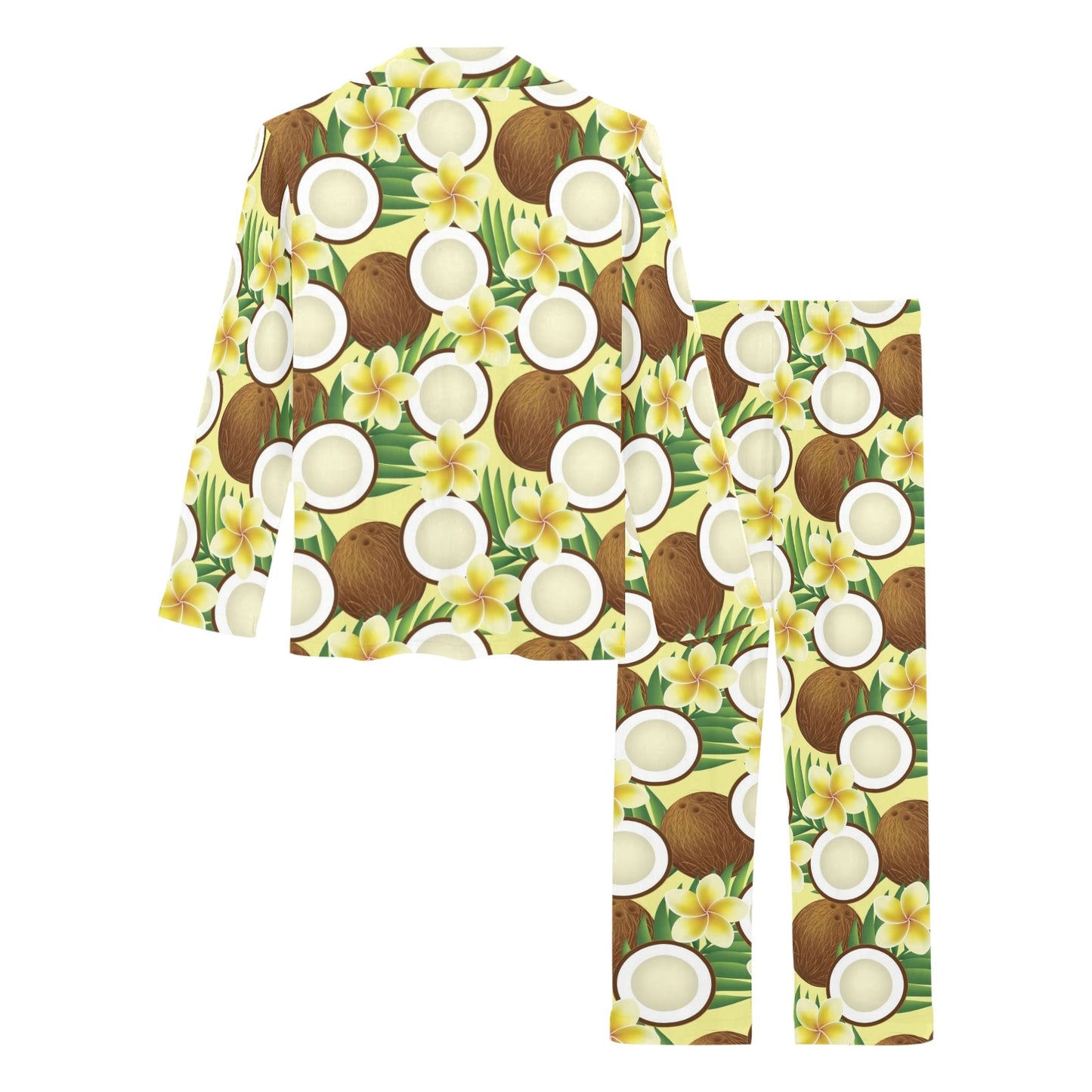 Coconut Pattern Print Design CN02 Women's Long Pajama Set