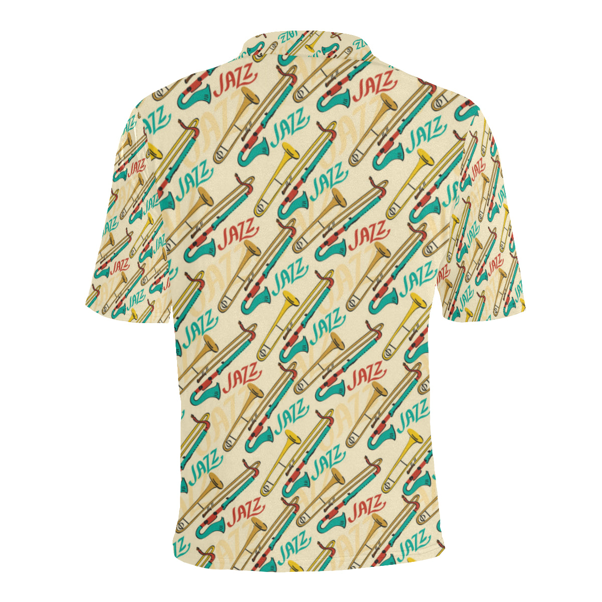 Trombone Pattern Print Design 03 Men Polo Shirt