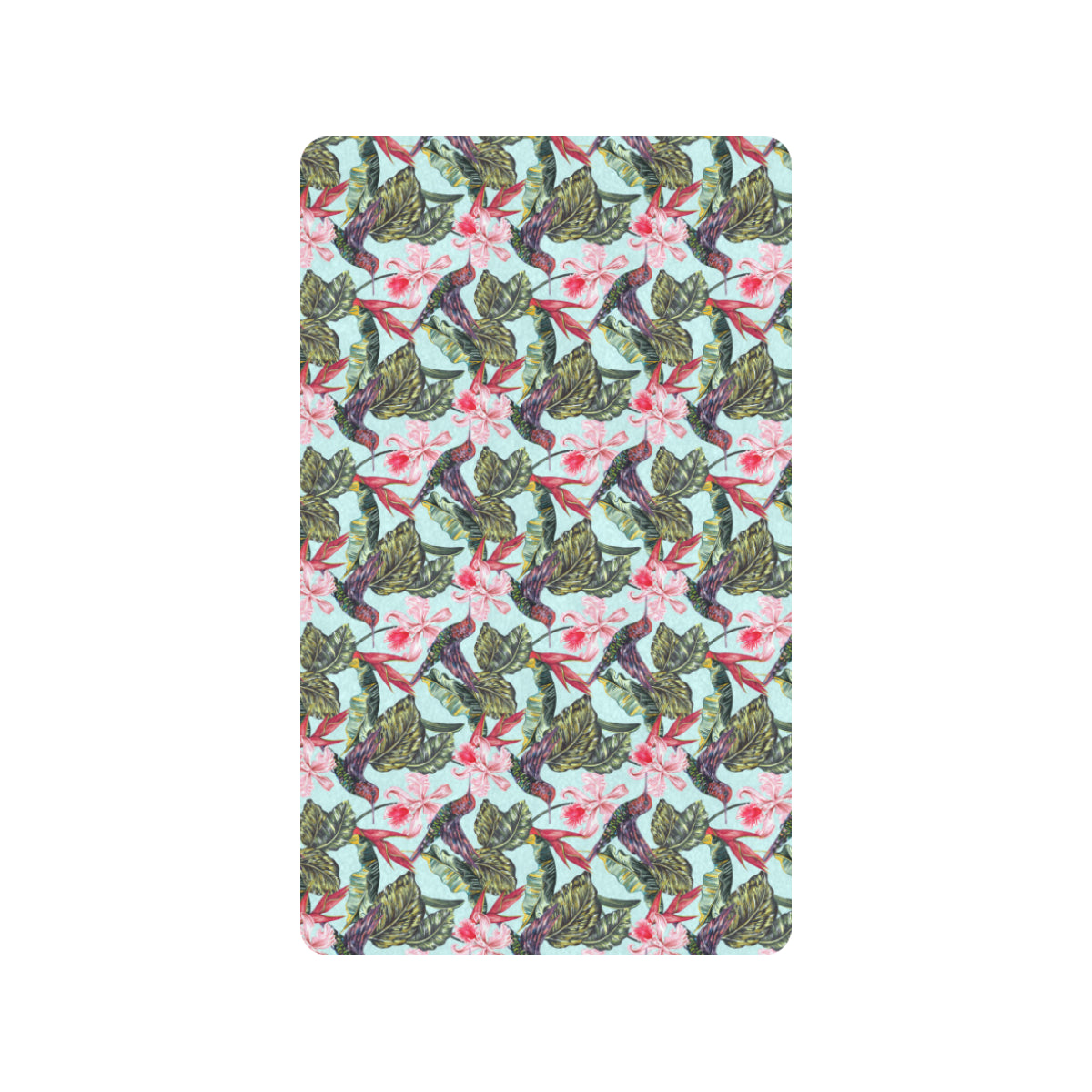 Hummingbird Cute Themed Print Rubber Doormat