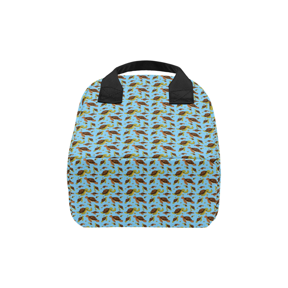 Hello Sea Turtle Print Pattern Insulated Lunch Bag
