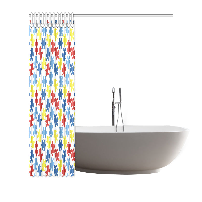Autism Awareness Pattern Print Design 04 Shower Curtain