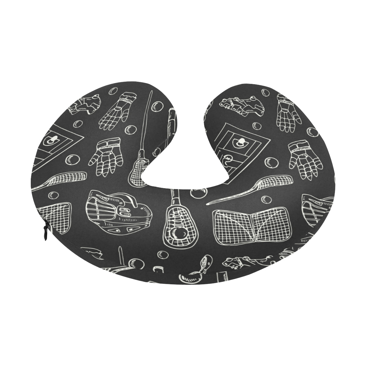 Lacrosse Pattern Print Design 01 U-Shaped Travel Neck Pillow