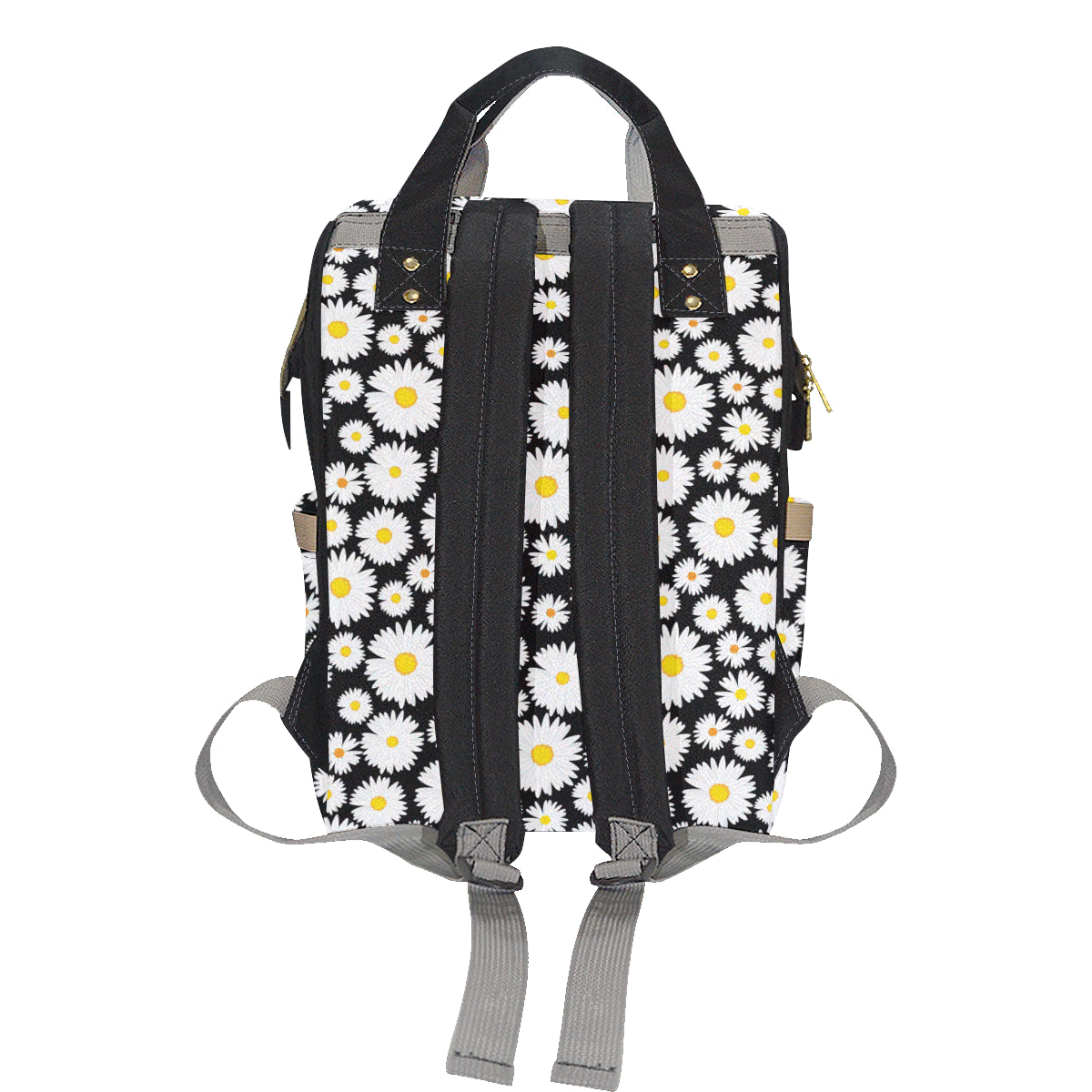 Daisy Pattern Print Design 01 Diaper Bag Backpack