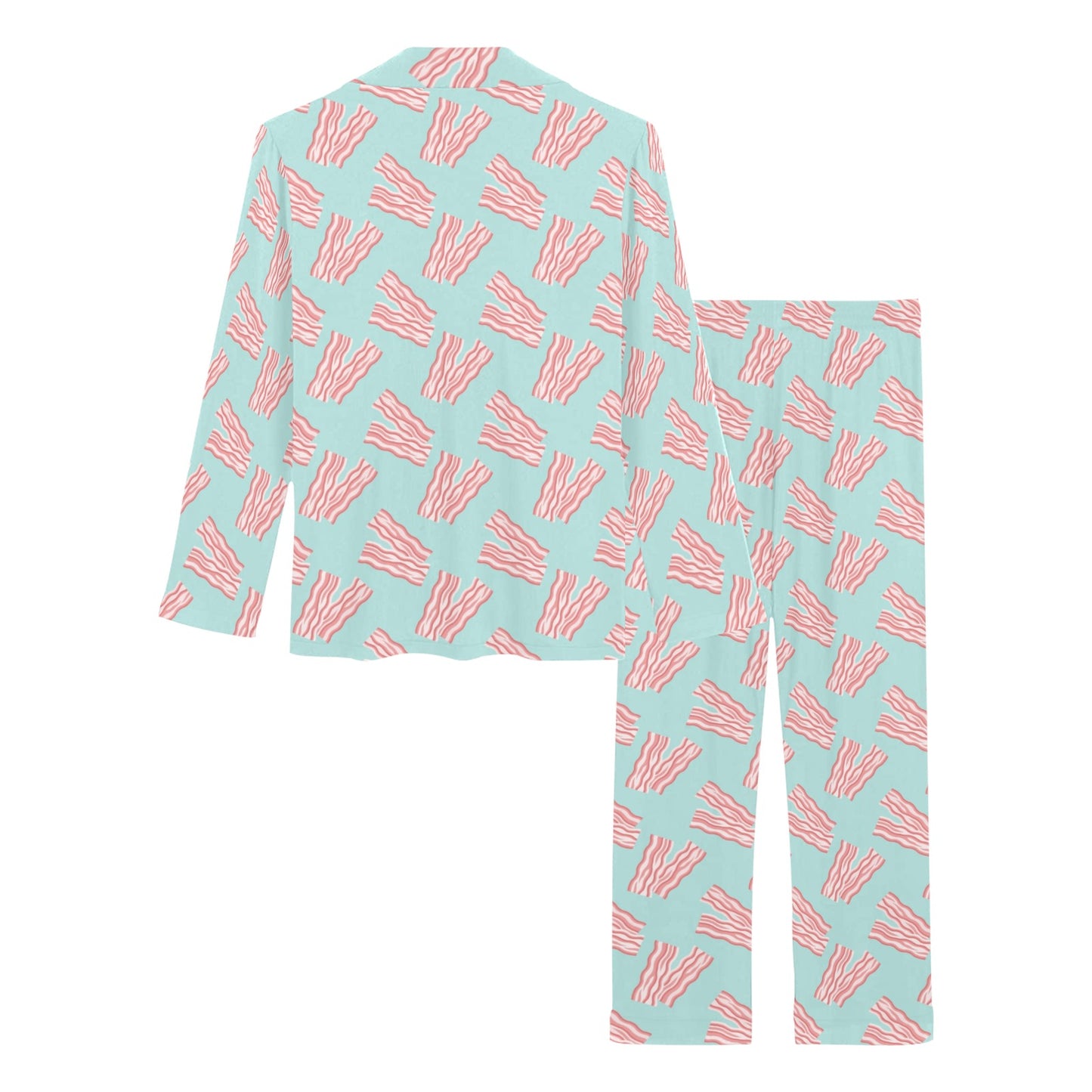 Bacon Pattern Print Design 04 Women's Long Pajama Set