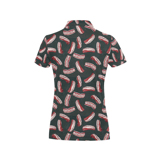 Bacon Pattern Print Design 02 Women's Polo Shirt
