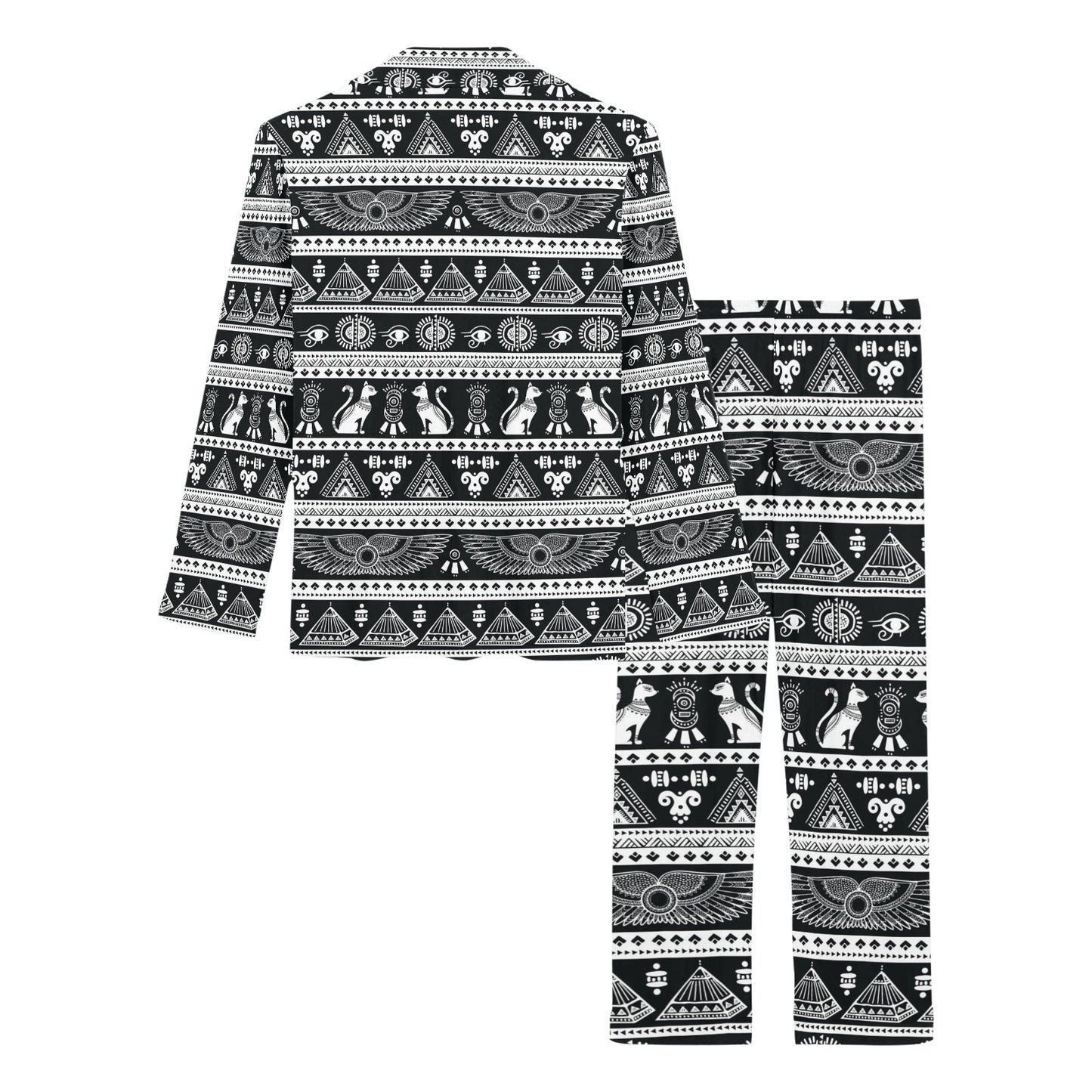 Tribal Pattern Print Design LKS305 Women's Long Pajama Set