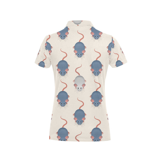 Rat Pattern Print Design 03 Women's Polo Shirt