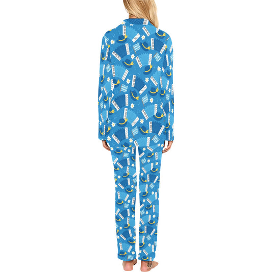 Accordion Print Design LKS401 Women's Long Pajama Set