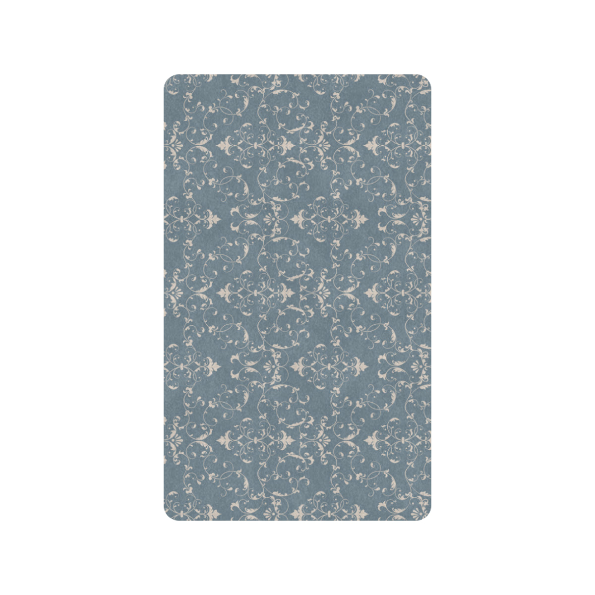 Damask Elegant Teal Print Pattern Rubber Doormat
