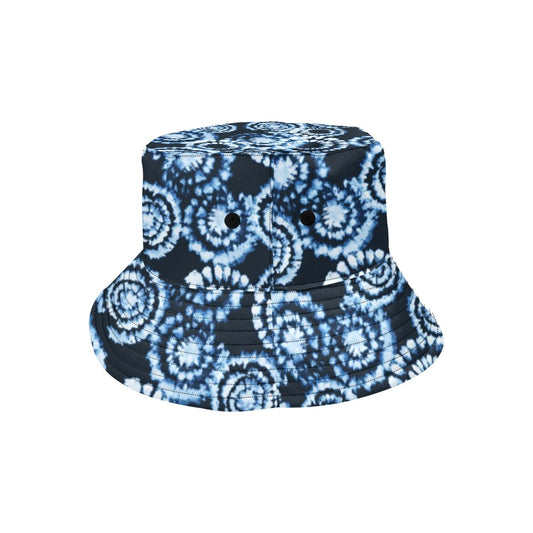 Tie Dye Dark Blue Print Design LKS306 Unisex Bucket Hat