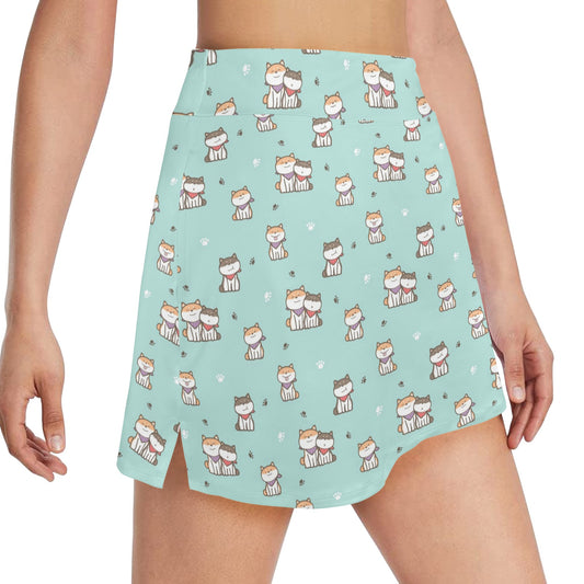 Shiba Inu Print Design LKS302 17" Golf & Pickleball Skort with Pockets