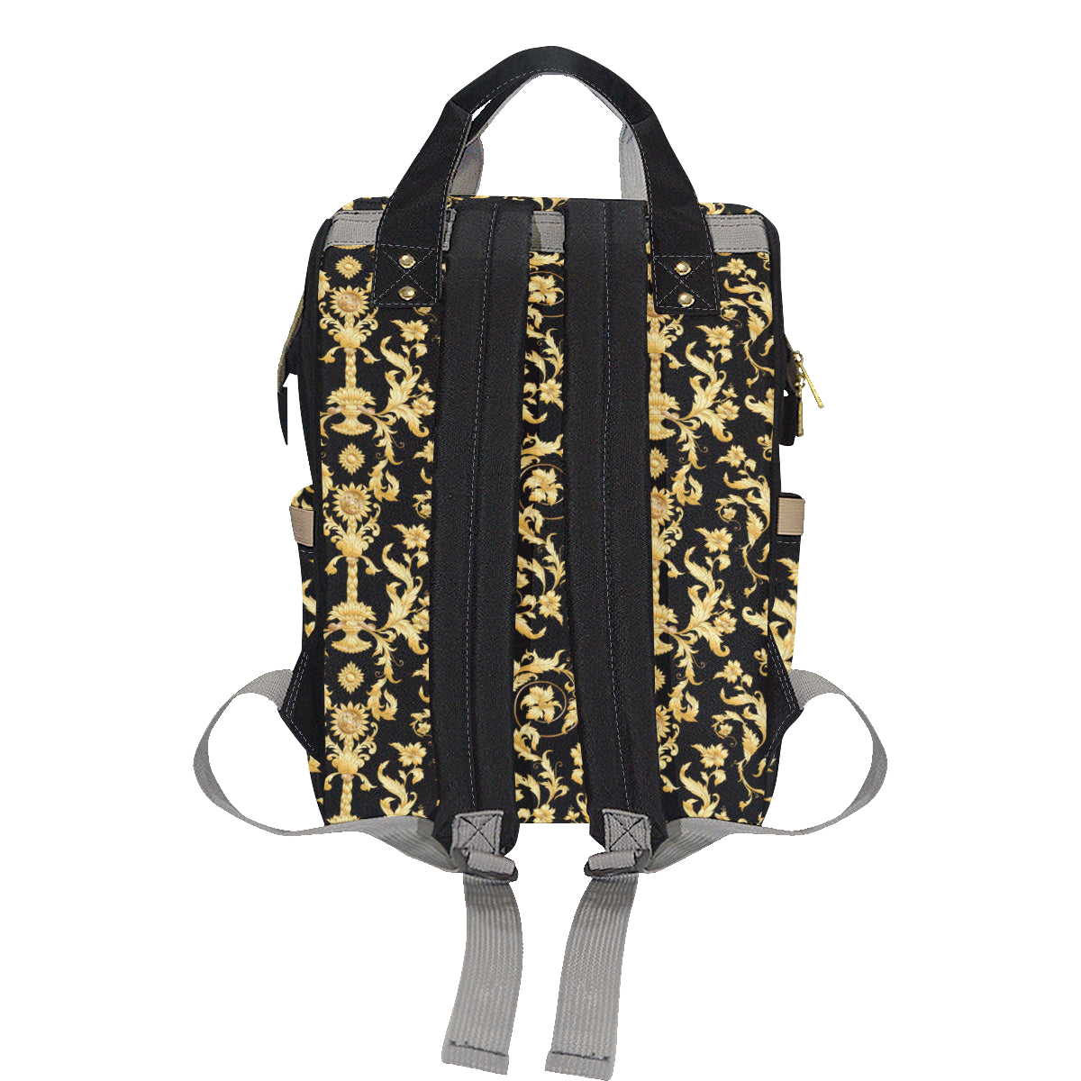 Baroque Golden Pattern Print Design 04 Diaper Bag Backpack