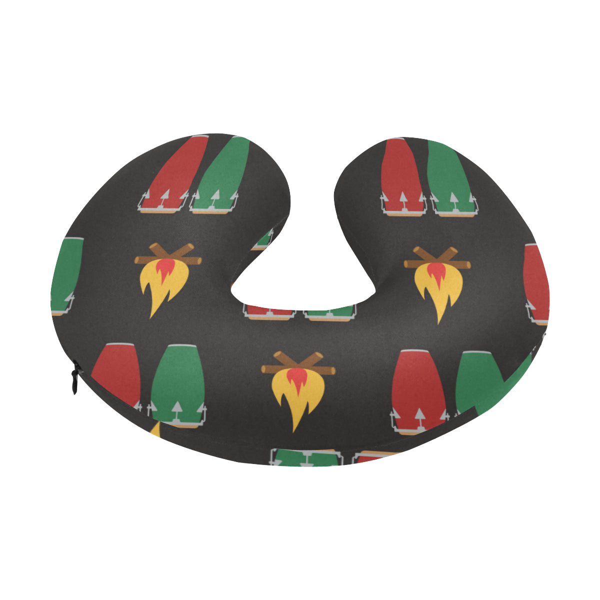 Conga Pattern Print Design 01 U-Shaped Travel Neck Pillow