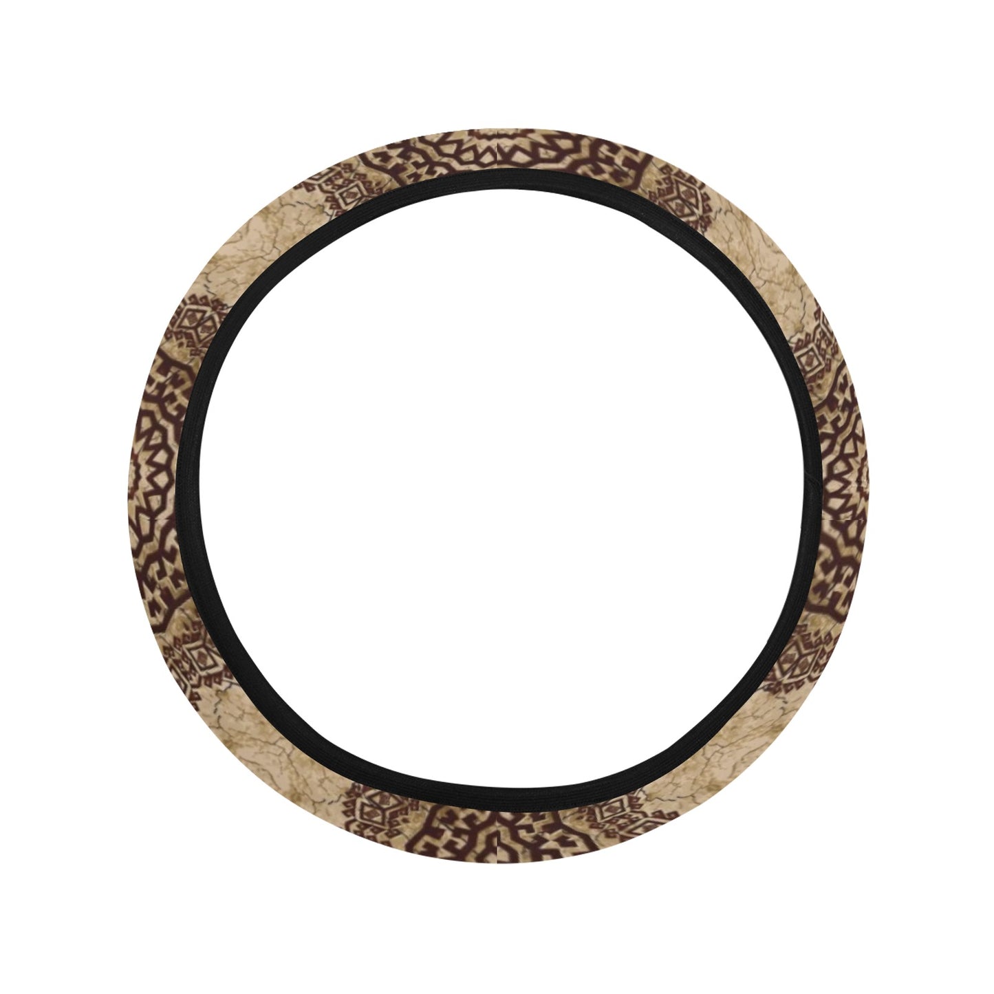 Ancient Greek Symbol Print Design LKS309 Steering Wheel Cover with Elastic Edge