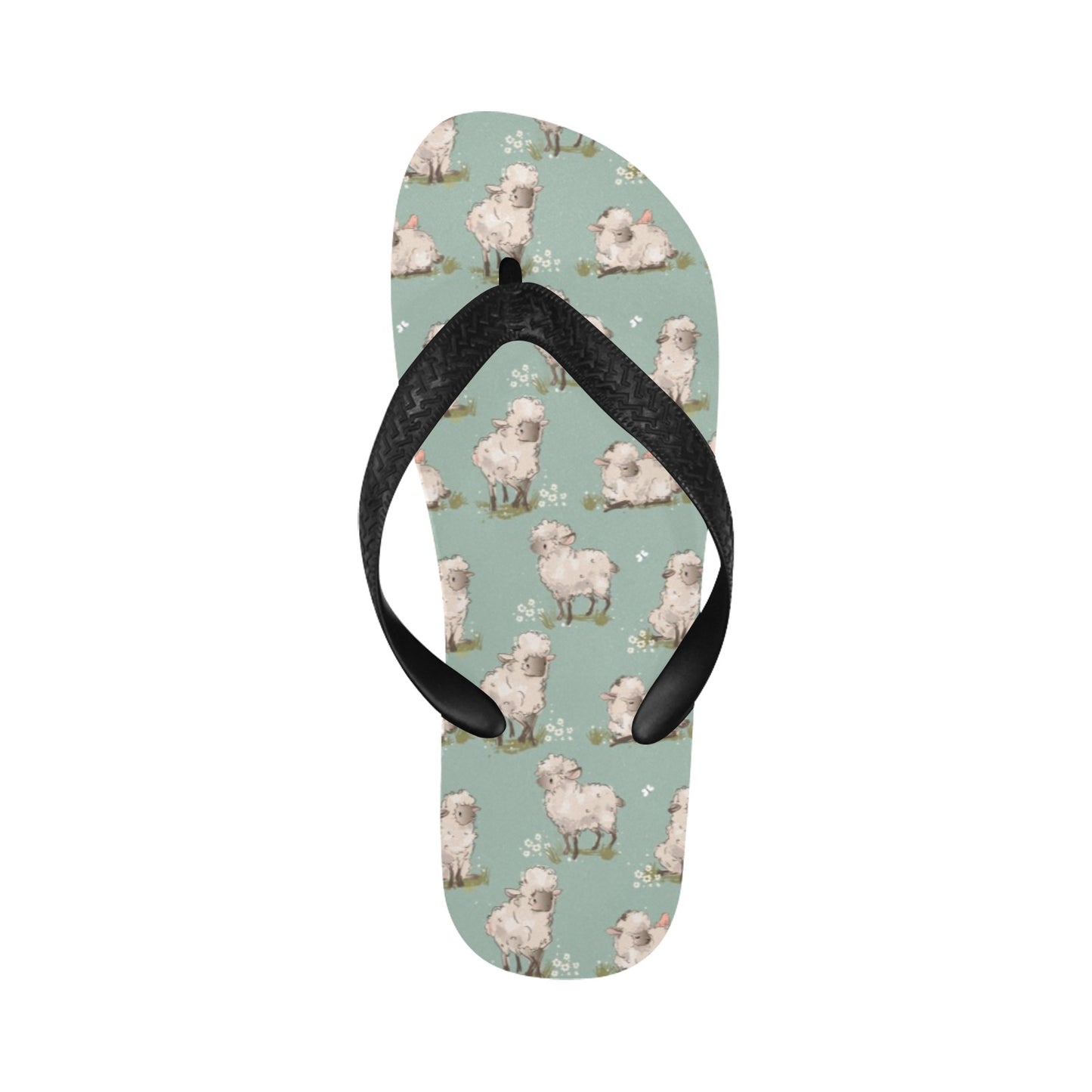 Sheep Print Design LKS405 Flip Flops