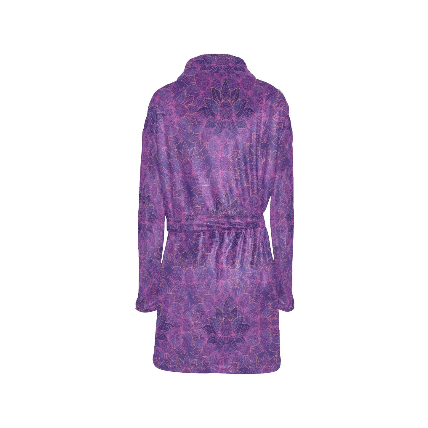 Bohemian Lotus Mandala Style Women's Fleece Robe