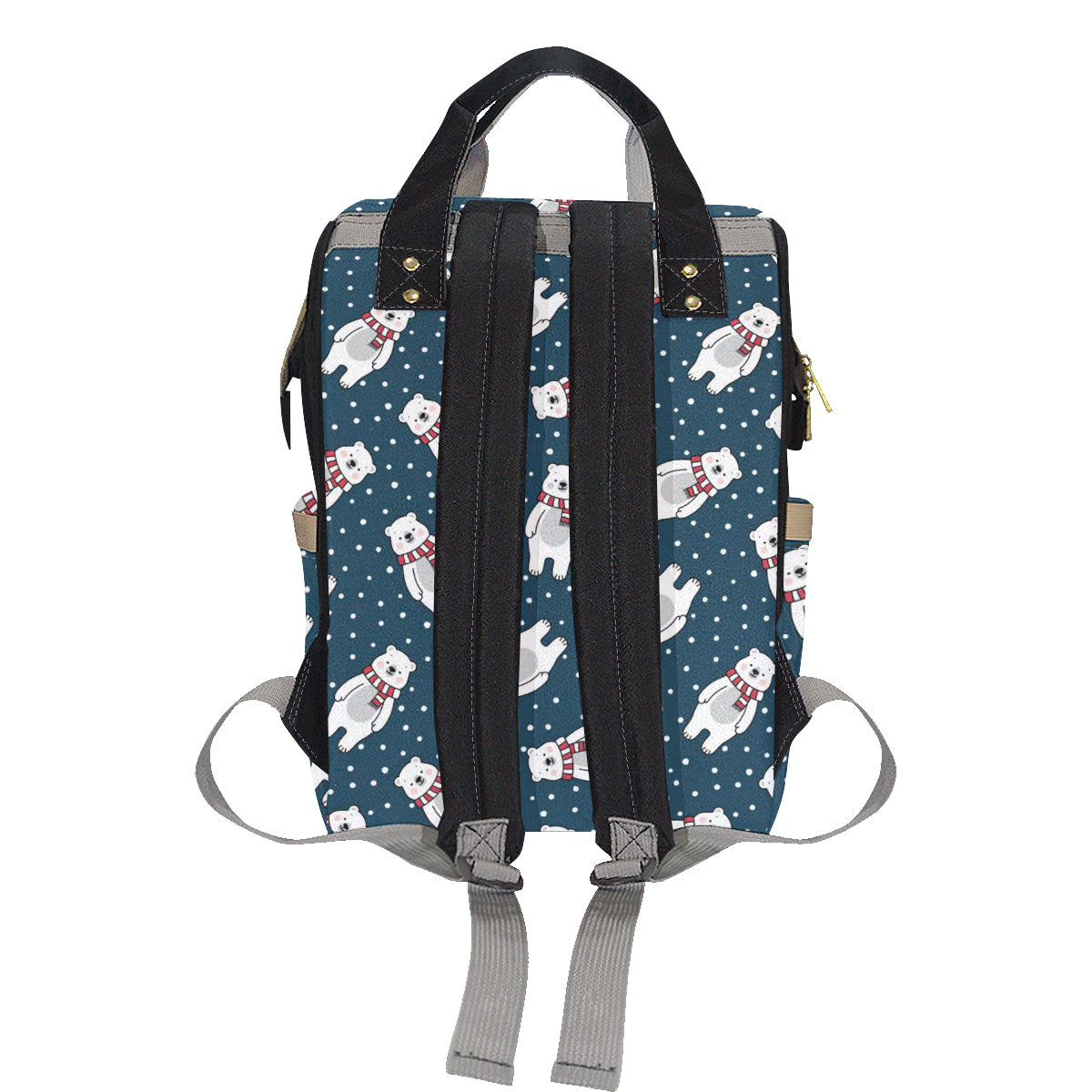 Polar Bear Pattern Print Design PB05 Diaper Bag Backpack