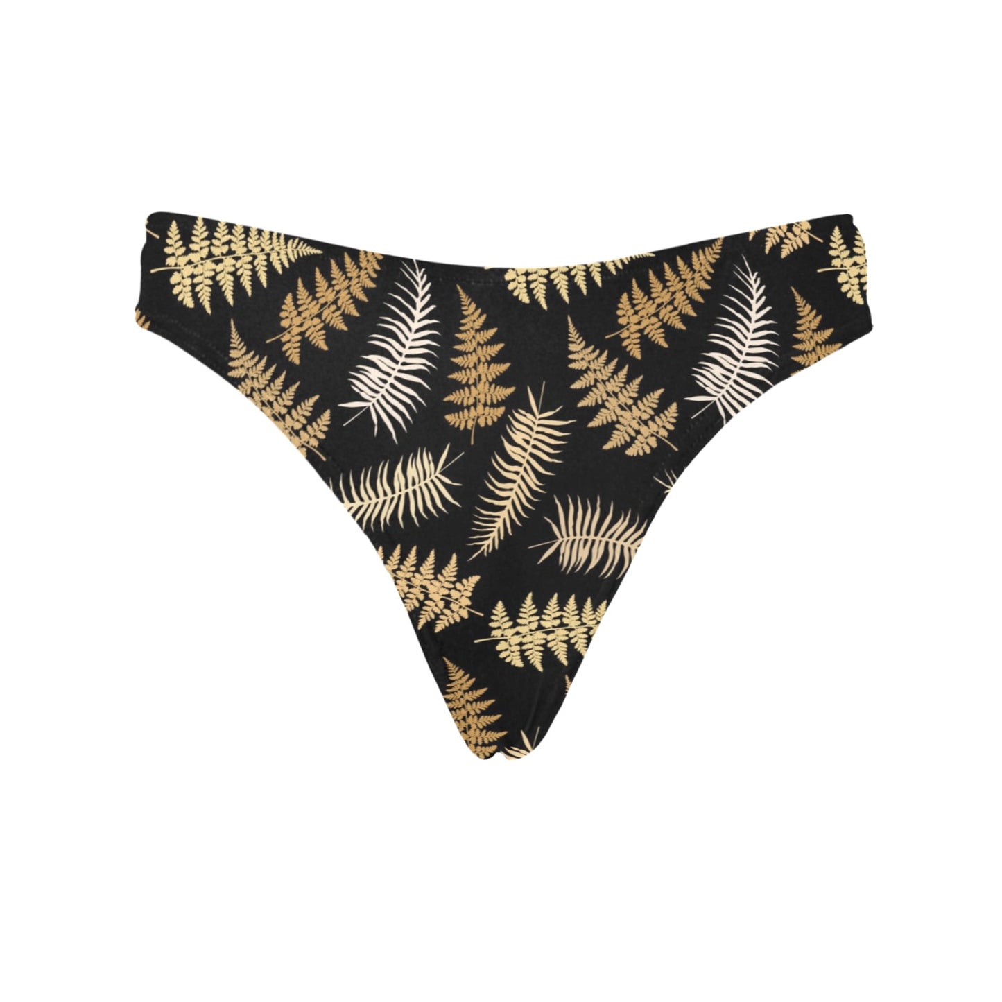Fern Leave Bright Print Pattern Women's Thongs