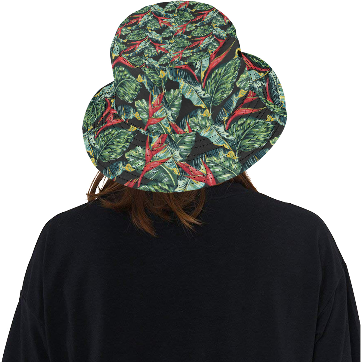 Bird Of Paradise Pattern Print Design BOP06 Unisex Bucket Hat
