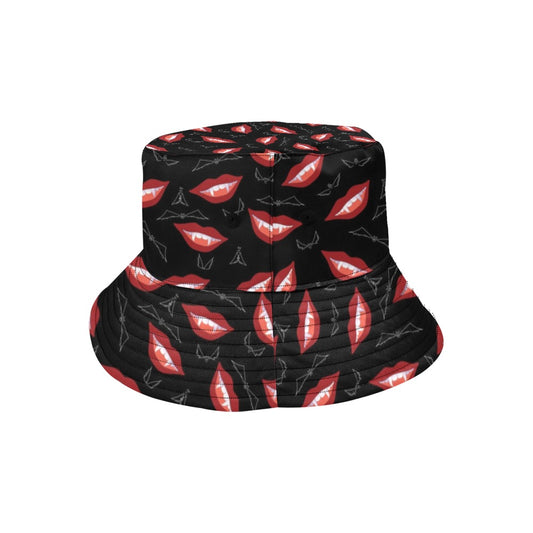Vampire Lips Print Design LKS301 Unisex Bucket Hat