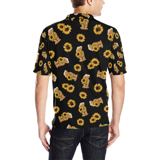 Sunflower Pattern Print Design SF016 Men Polo Shirt