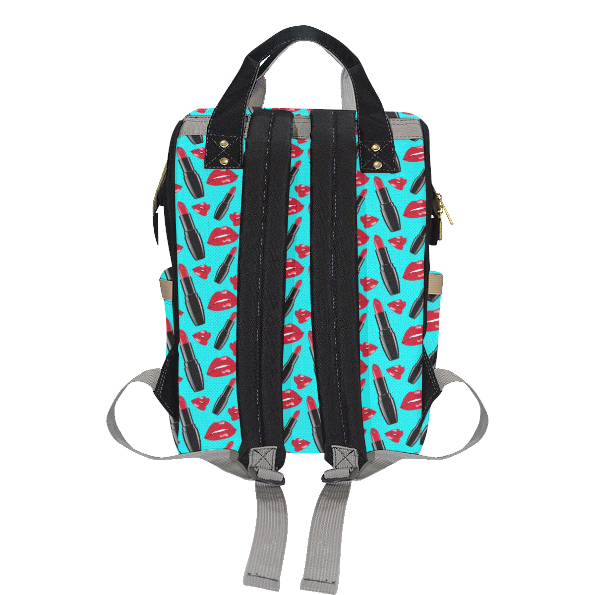 Lipstick Pattern Print Design LT02 Diaper Bag Backpack