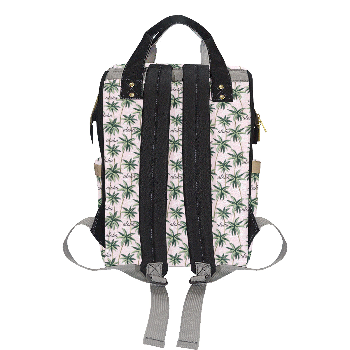 Aloha Beach Pattern Design Themed Print Diaper Bag Backpack