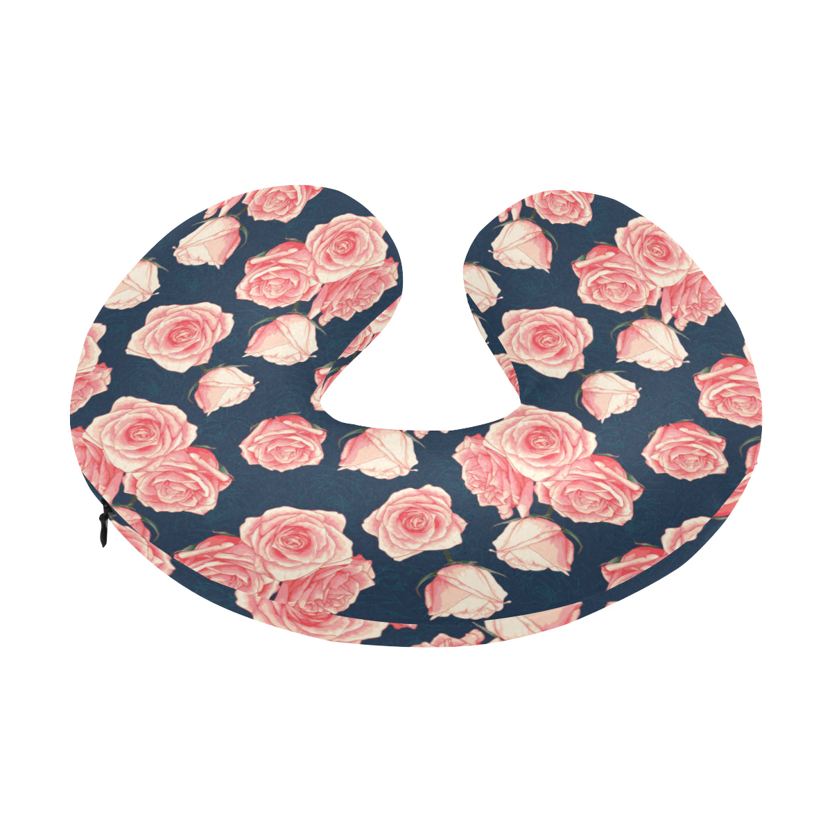 Rose Pattern Print Design A03 U-Shaped Travel Neck Pillow