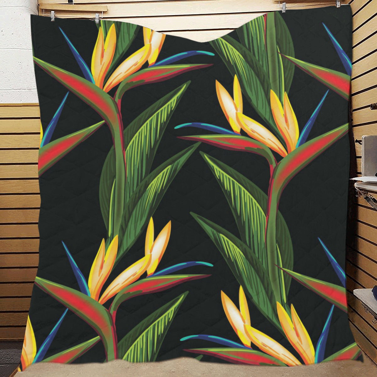 Bird Of Paradise Pattern Print Design BOP012 Premium Quilt