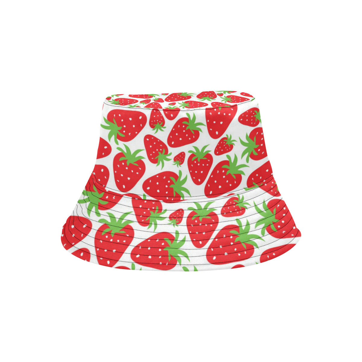 Strawberry Pattern Print Design SB01 Unisex Bucket Hat