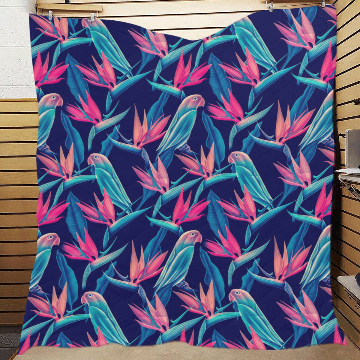 Tropical Flower Pattern Print Design TF024 Premium Quilt