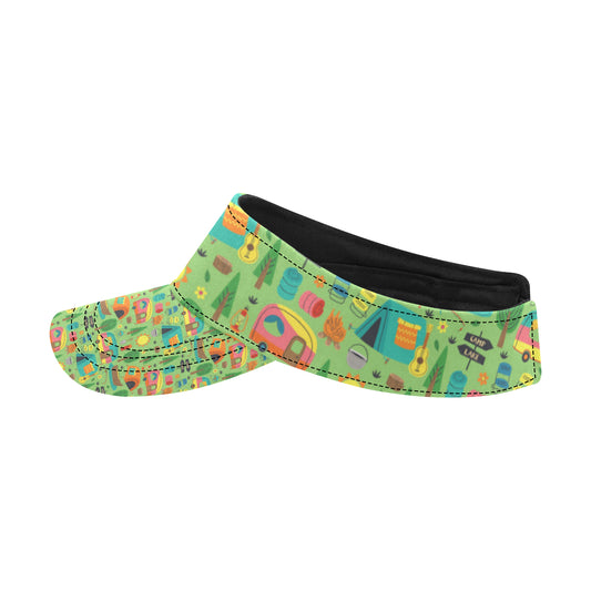 Camping Camper Pattern Print Design 04 Unisex Sun Visor