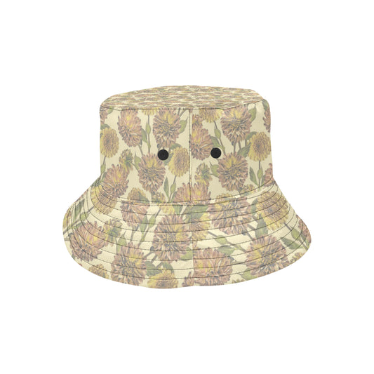 Dahlia Pattern Print Design DH09 Unisex Bucket Hat