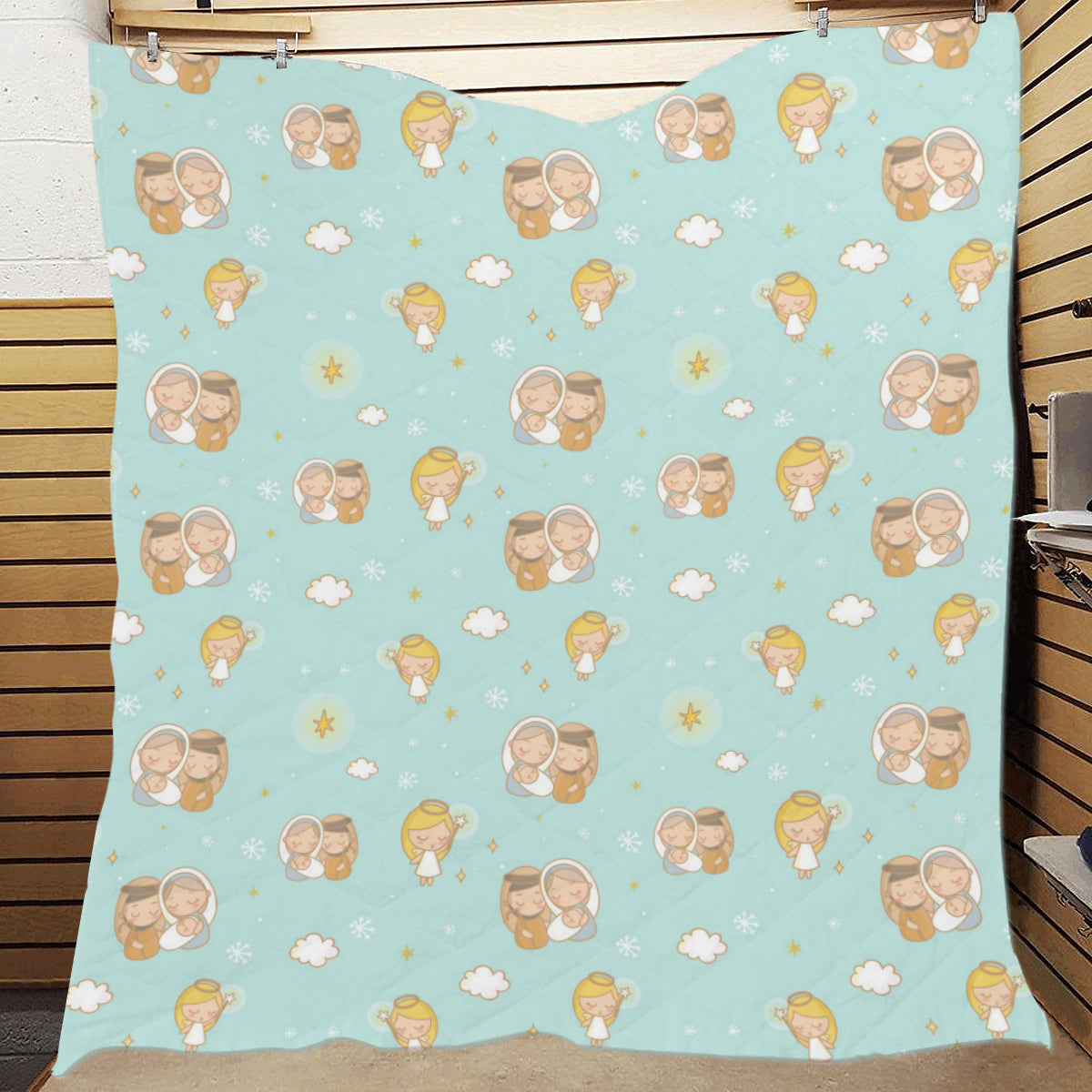 Christian Pattern Print Design 01 Premium Quilt