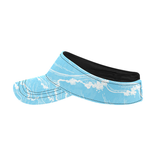 Ocean Wave Pattern Print Design A01 Unisex Sun Visor