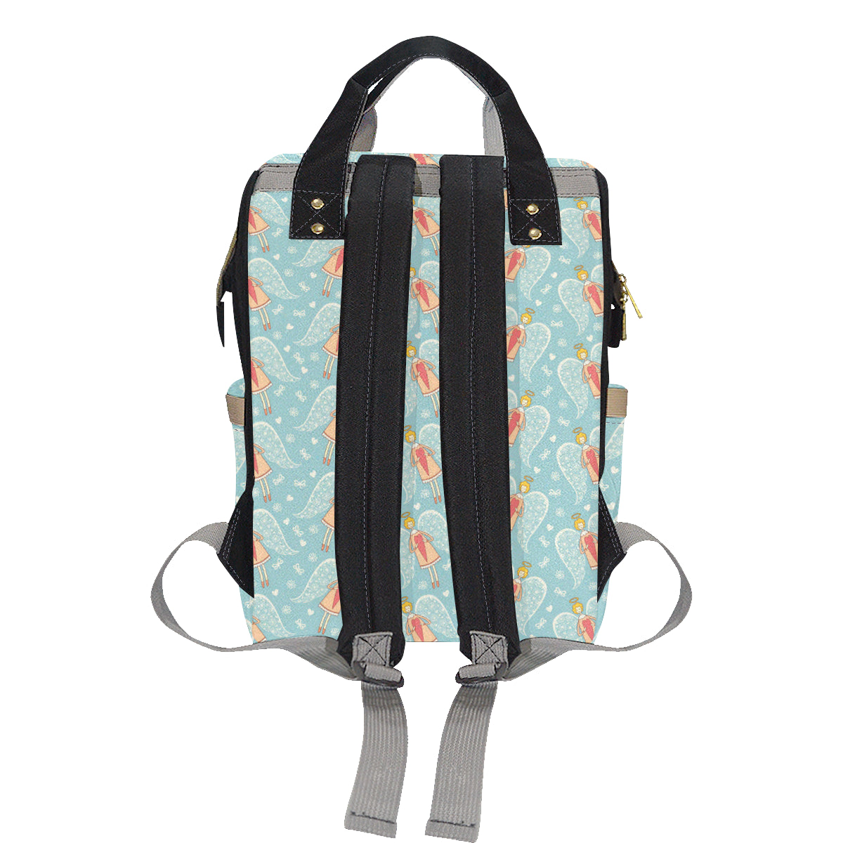 Angel Pattern Print Design 01 Diaper Bag Backpack