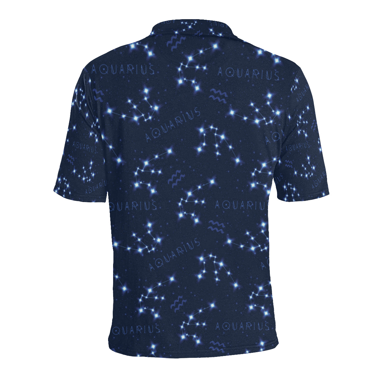Aquarius Zodiac Pattern Print Design 02 Men Polo Shirt