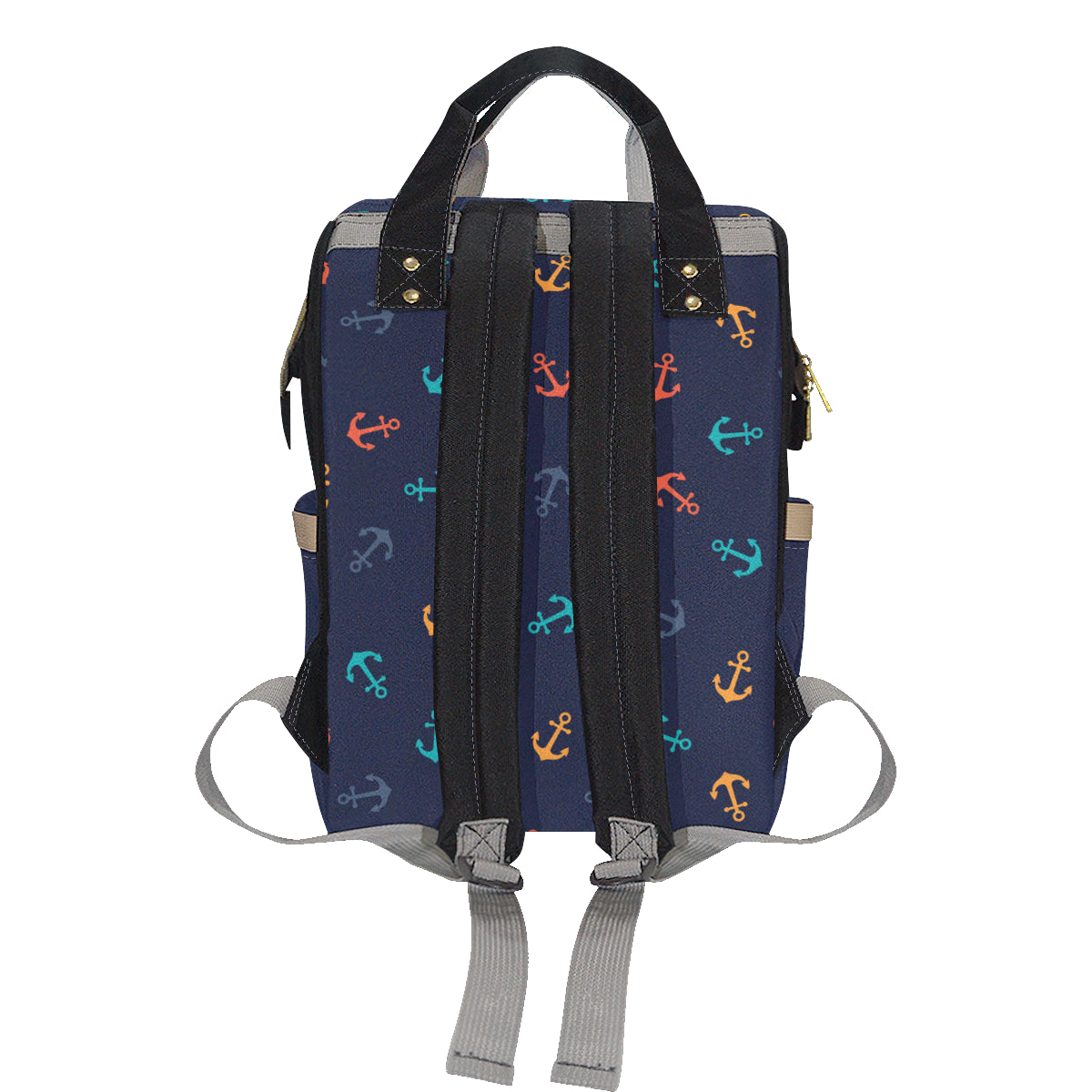 Anchor Pattern Print Design 05 Diaper Bag Backpack