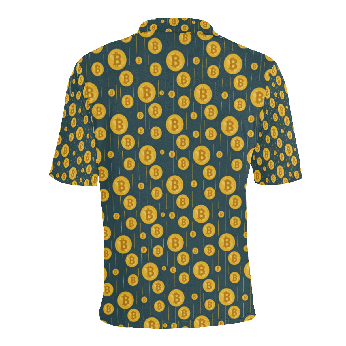 Bitcoin Pattern Print Design 01 Men Polo Shirt